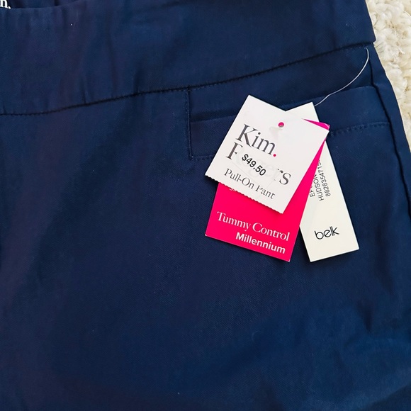 NWT Kim Rogers Pull-On with Tummy Control Navy Pants Size 12 PR Petite Reg - Picture 5 of 7
